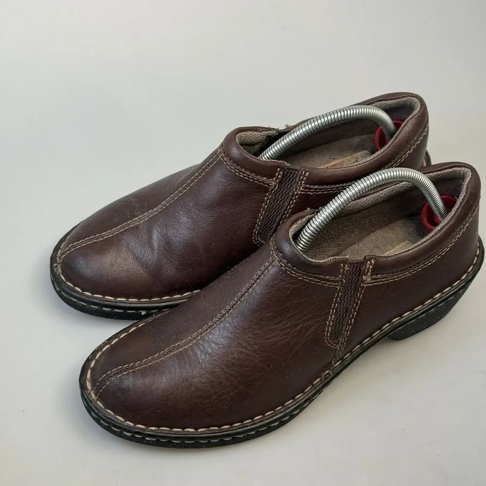 Eastland Amore 3096-02 Casual Brown Leather Heeled Boots Womens 6.5M EUC